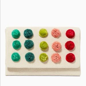 Stella & Dot St. Barth’s Pom Clutch, multicolored